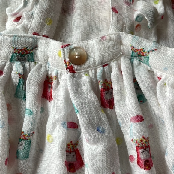 Nola Tawk White Organic Cotton Muslin Dress in Gumball Print - Picture 6 of 9